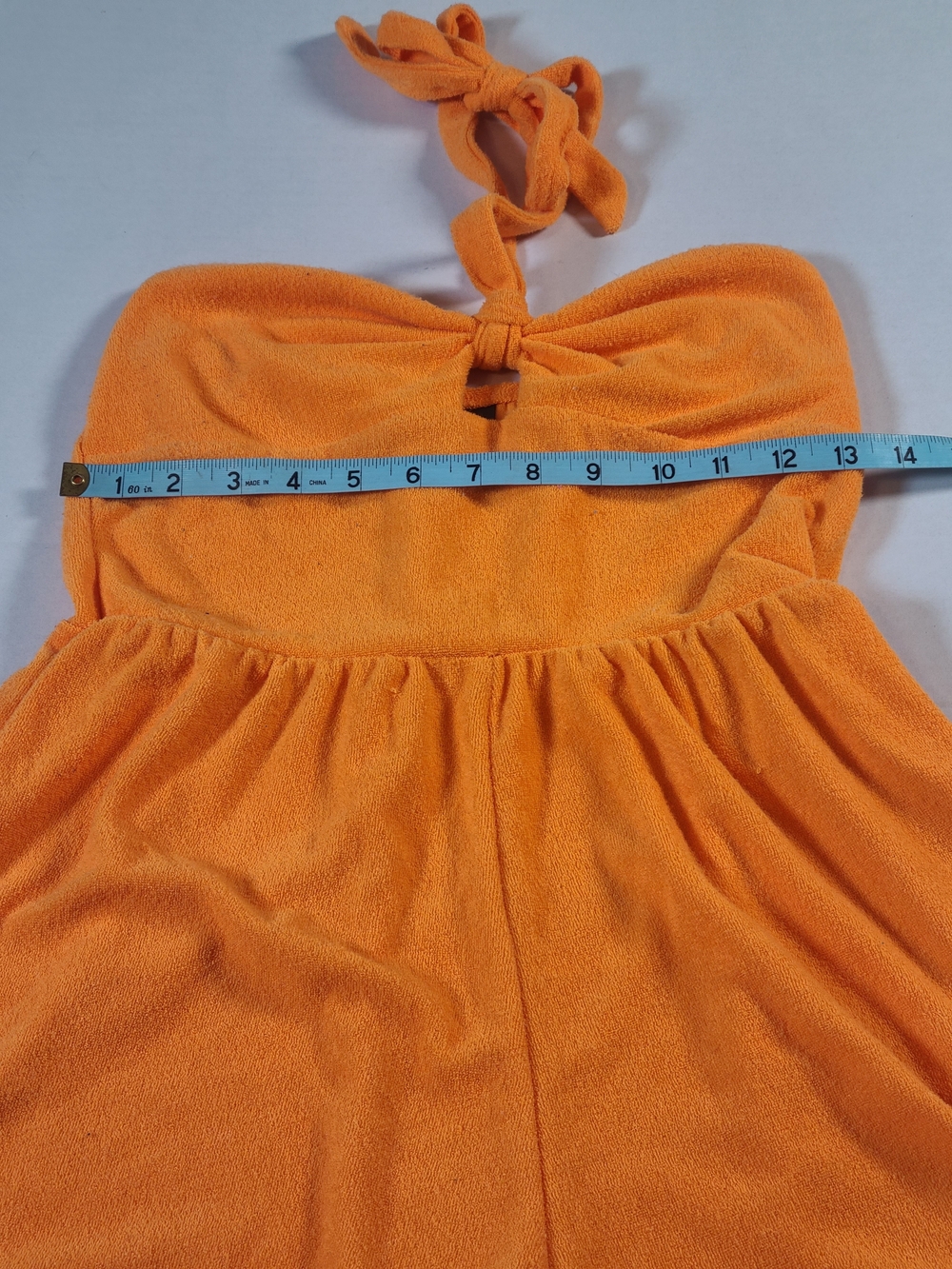 Wild Fable Womens Bright Orange Halter Terry Romper Keyhole NWT XS - Picture 8 of 13